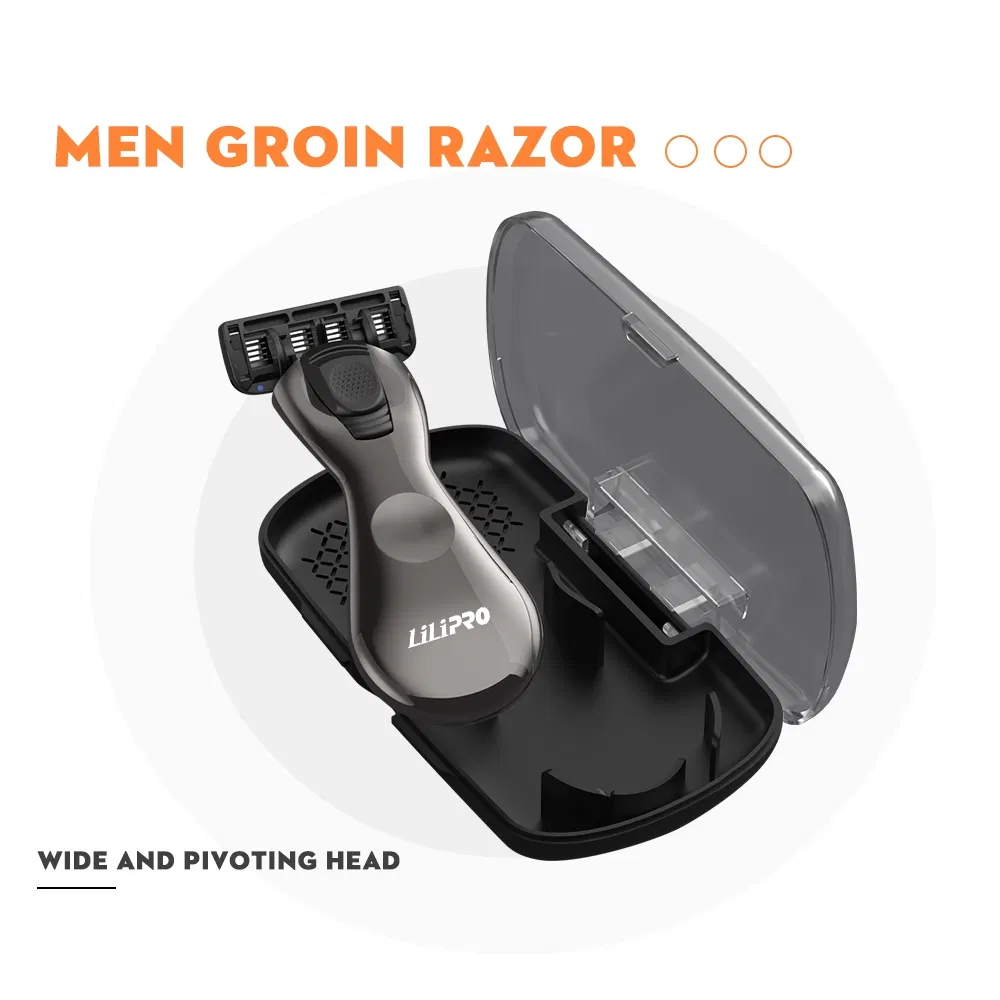 Lilipro G1 Men Groin Razor with Exquisite Handle Zinc Alloy Razor Eco Friendly and Zero Waste Reusable