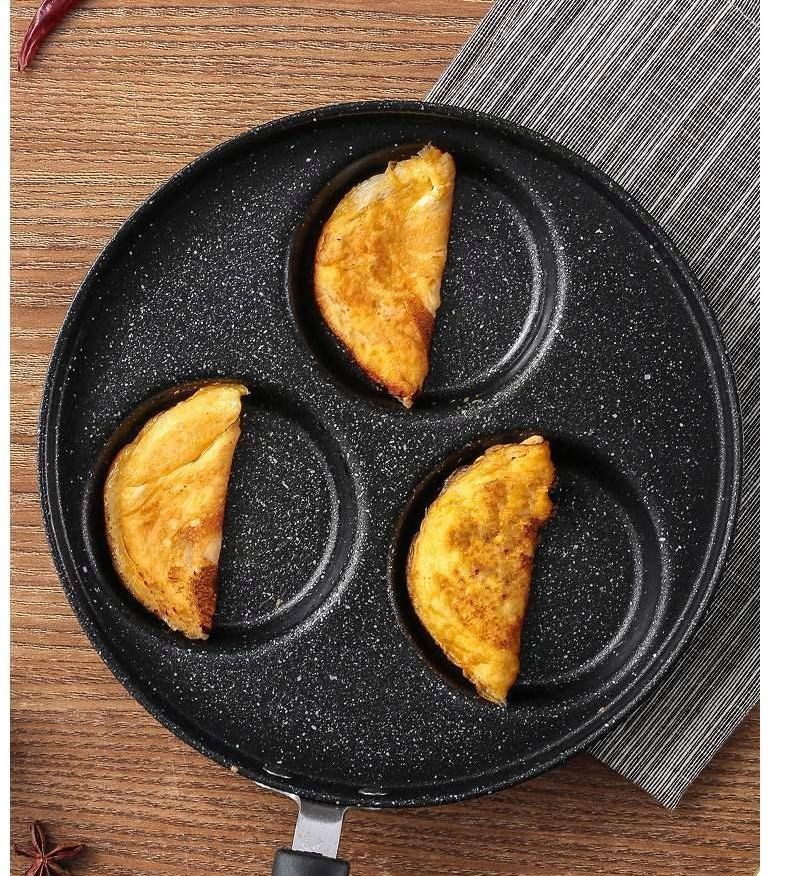Maifan Stone Ultra Non-Stick Egg Fryer - Small Frying Pan for Heart-Shaped Breakfast, Fried Eggs, Egg Burgers (Easy to Clean)