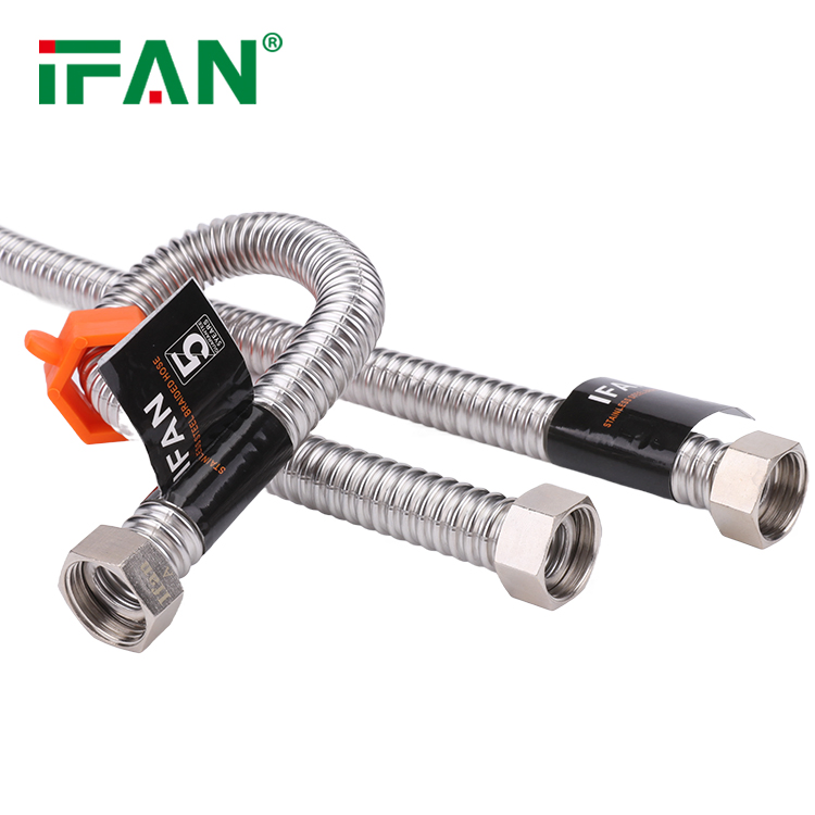 Ifan Factory High Quality ASTM A312 Flexible Metal Hose 30-60cm Long Stainless Steel Corrugated Pipe OEM ODM Flexible Hose