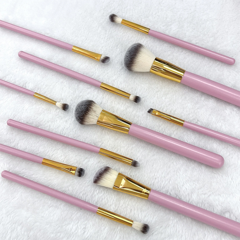 Factory Wholesale Price Customized Logo 12PCS Natural Makeup Brush Set Cosmetics Brushes