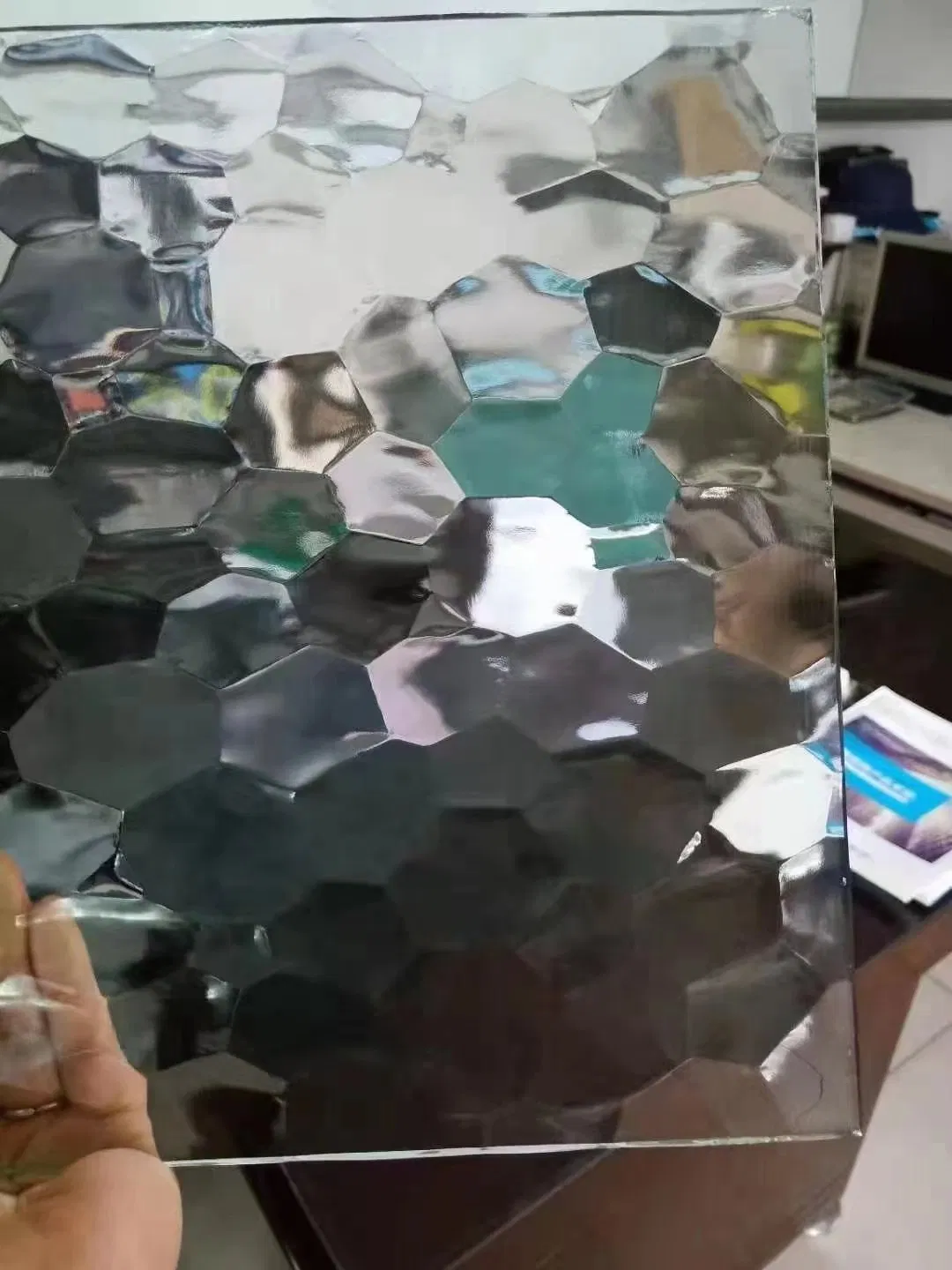 Nashiji Karatachi Clear Pattern Glass 4mm