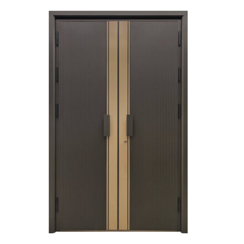 Factory Wholesale High End Luxury Entrance Door for Villa House Security Metal Aluminum Carving Stainless Steel Door