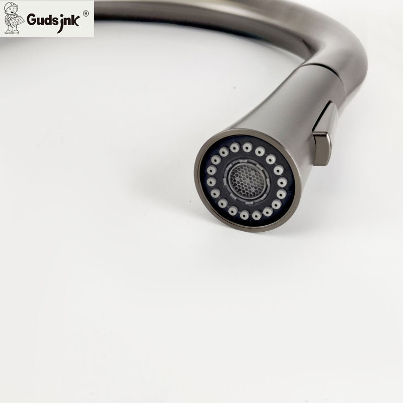 Gudsink Gun Grey Put out Sprayer Tap Mixer Brass Kitchen Faucet Supplier Single Handle Kitchen Faucets