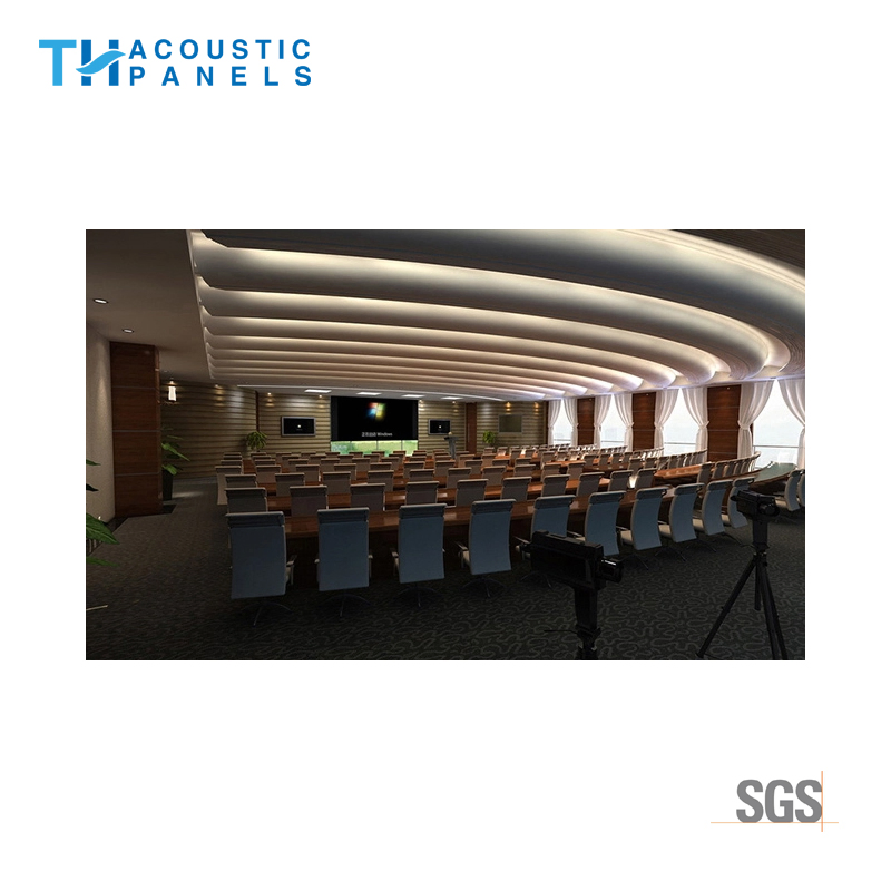 9mm Flame Retartant Polyester Fiber Decorative Acoustic Board for Meeting Room