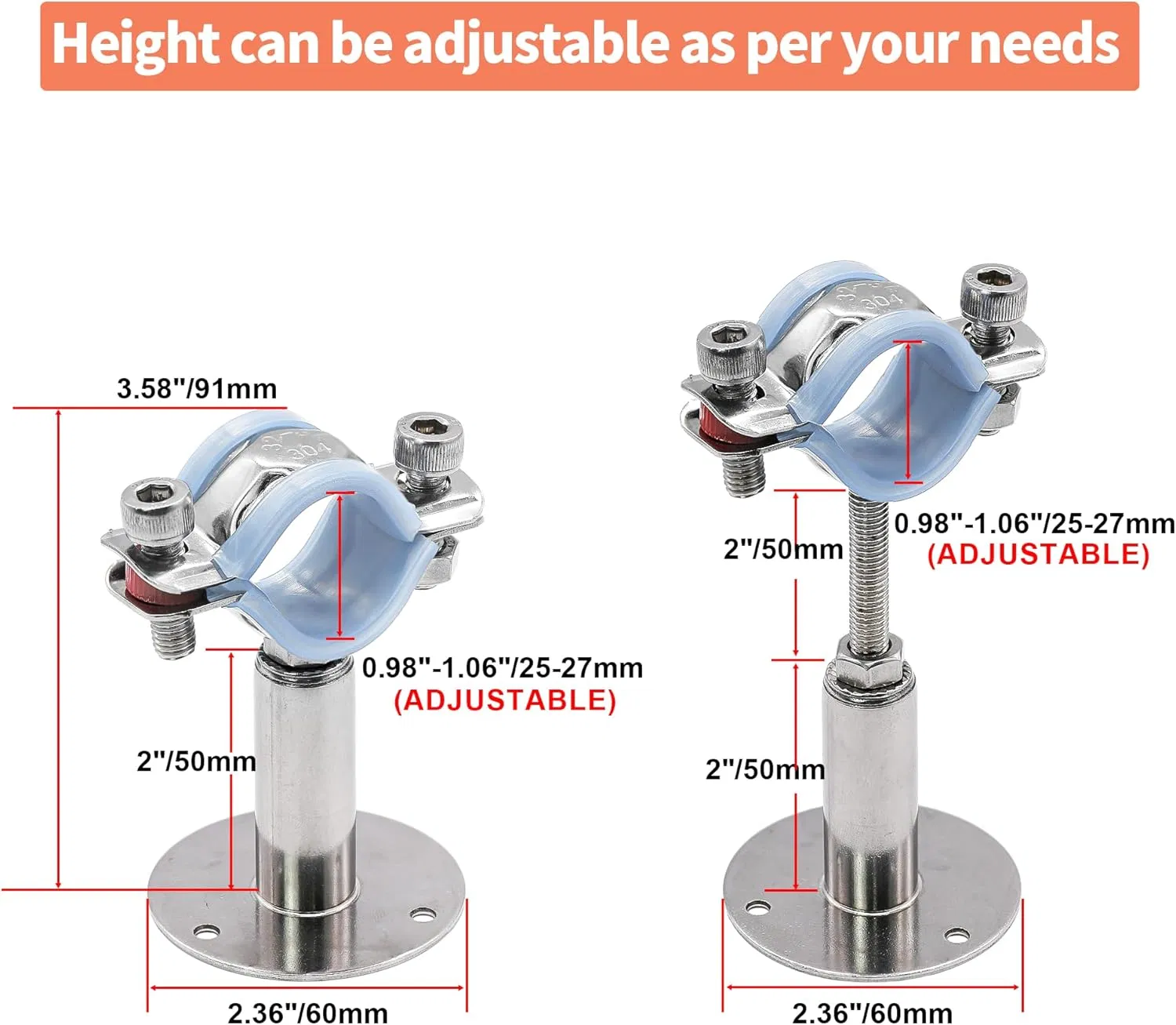 Sanitary Stainless Steel Pipe Holder High Quality