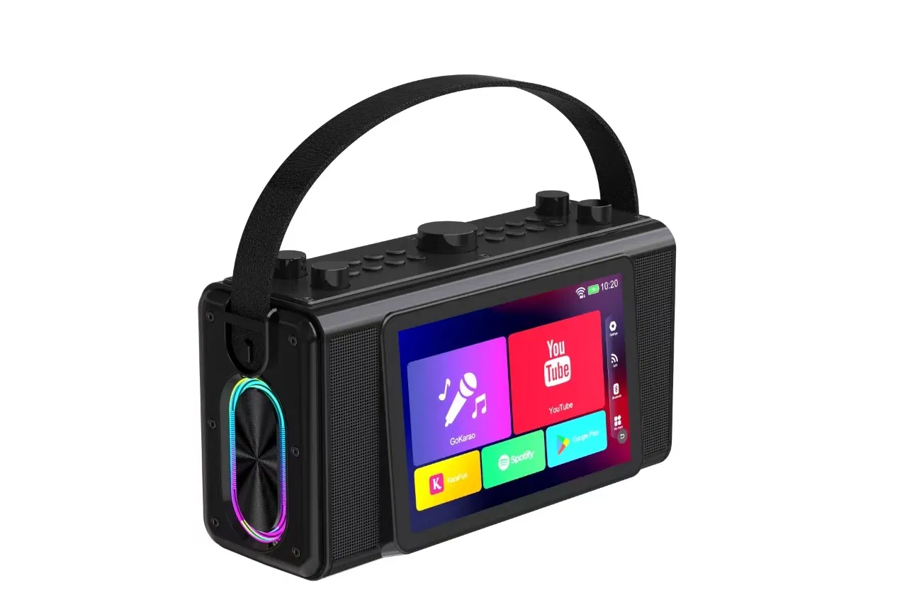7'' Touch Screen Portable Karaoke Singing Machine All-in-One Outdoor Speaker with Touch Screen