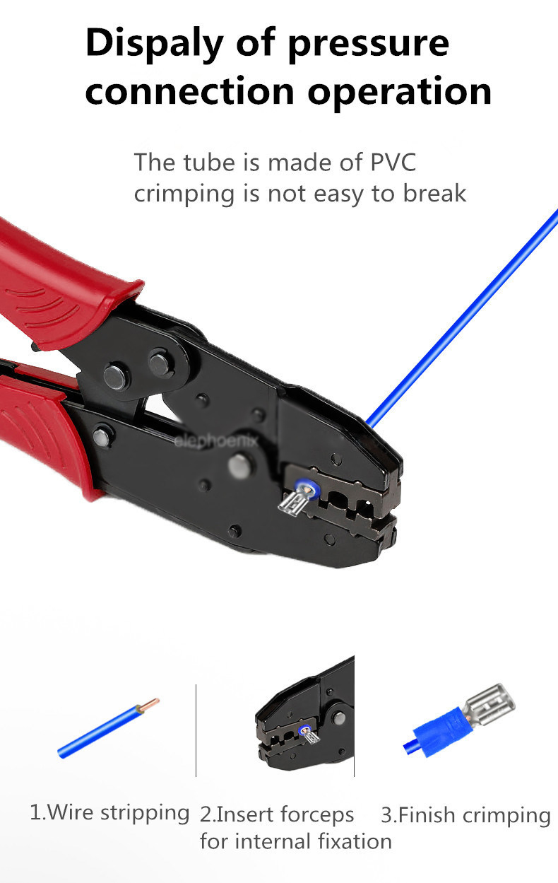 Manual Self-Adjusting Crimping Tool for Tube Ferrule Terminals