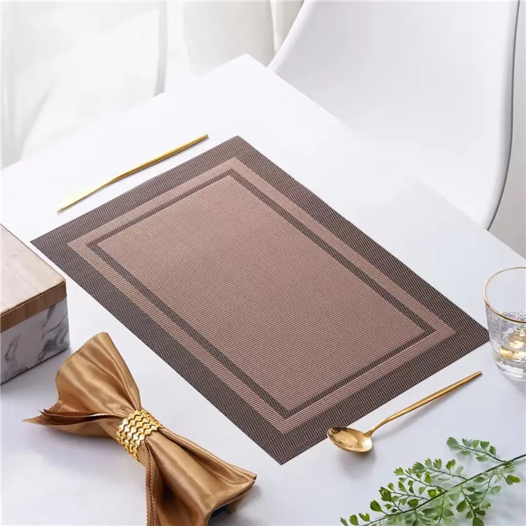 Beige Place Mats Set of 6 - Heat Resistant Non-Slip Place Mats
