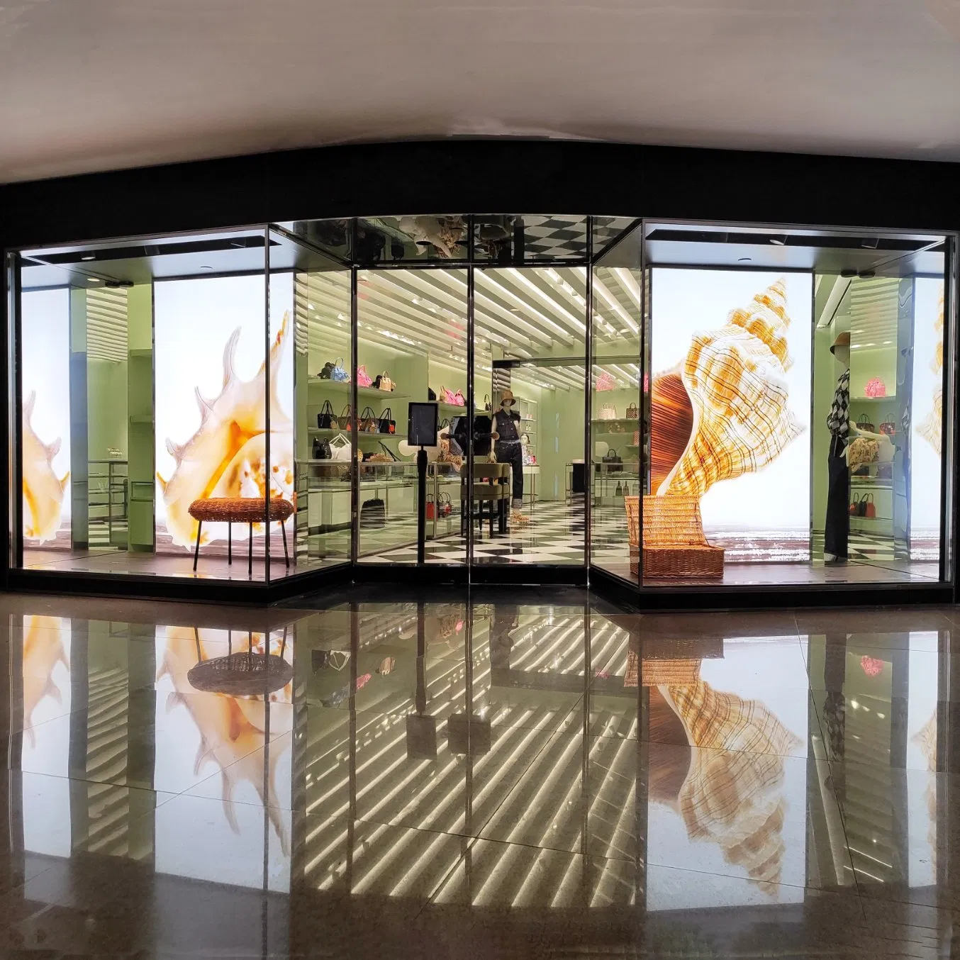 Professional Manufacturing Summer Window Display Props Large Conch Props Shop Decoration