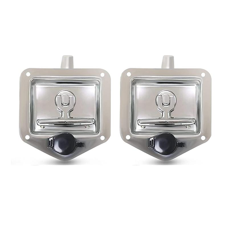 Highly Polished Stainless Steel Trailer Folding T Compression Handle Paddle Panel Latch RV Truck Toolbox Lock for Ute Drawer