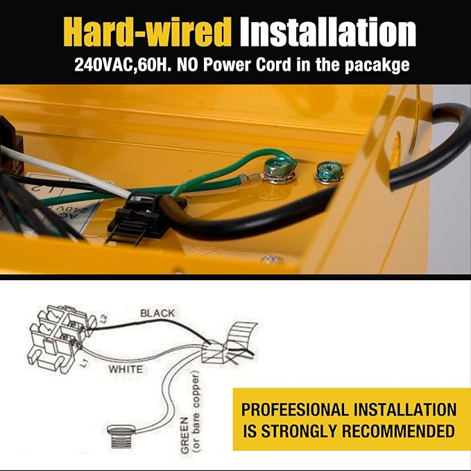3000 Watts Over Heat Protection Electric Wall Mount Heater