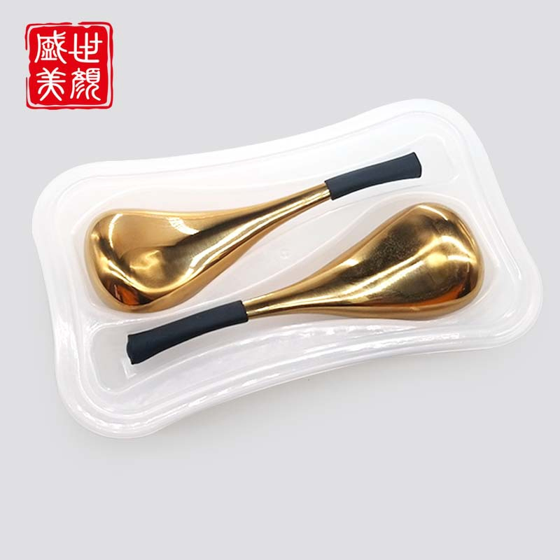 Beauty Gold Spoon Facial Ice Spoon Facial Massage with Box