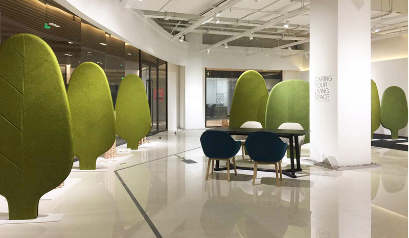 Sound Absorbing Privacy Acoustic 100% Polyester Barriers Screen Fabric Standing Partition