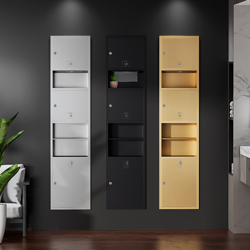 Настенный держатель для бумаги и мусорная корзина из нержавеющей стали 304