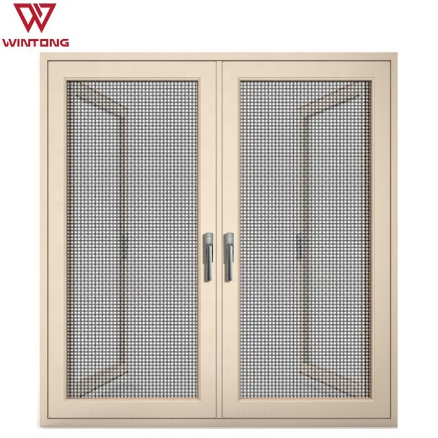 Guangdong Manufacture Thermal Break Heat Insulation Aluminium French Window Casement Window Grill Design Glass Window Home Decoration