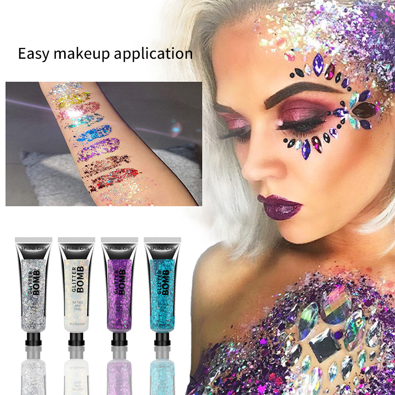 Seline Girl 35ml Makeup Party Christmas Colorful Creamy Glitter