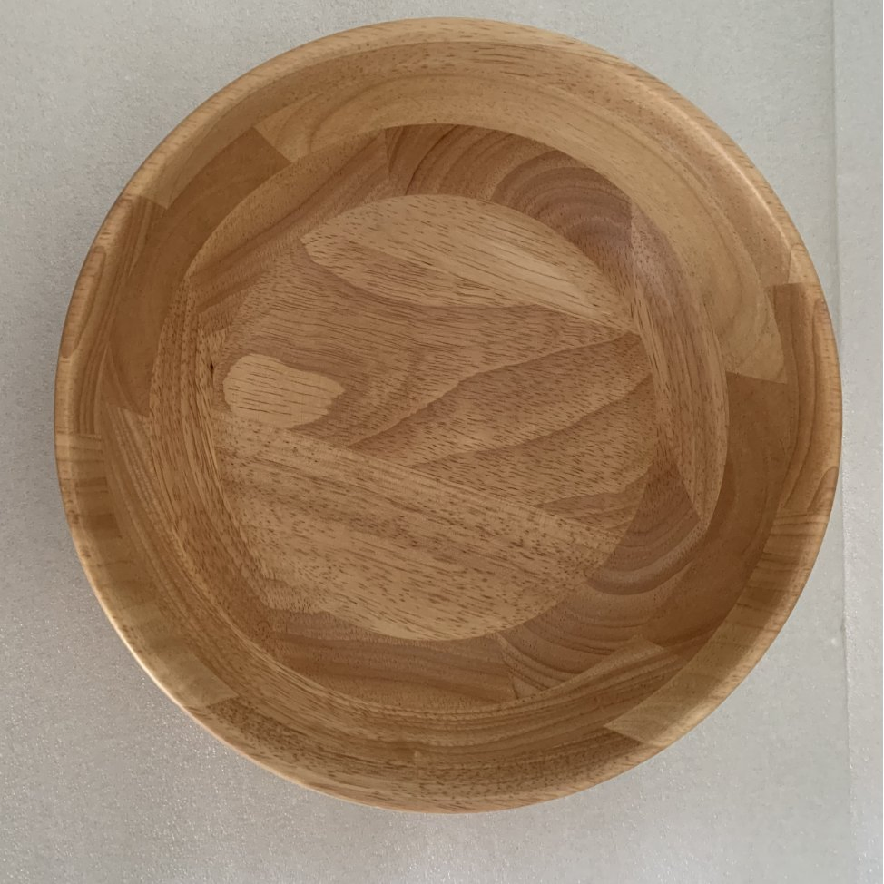 Rubber Wood Salad Fruit Food Bowl