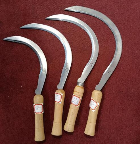 Grass Sickle Wood Handle Steel Sickle