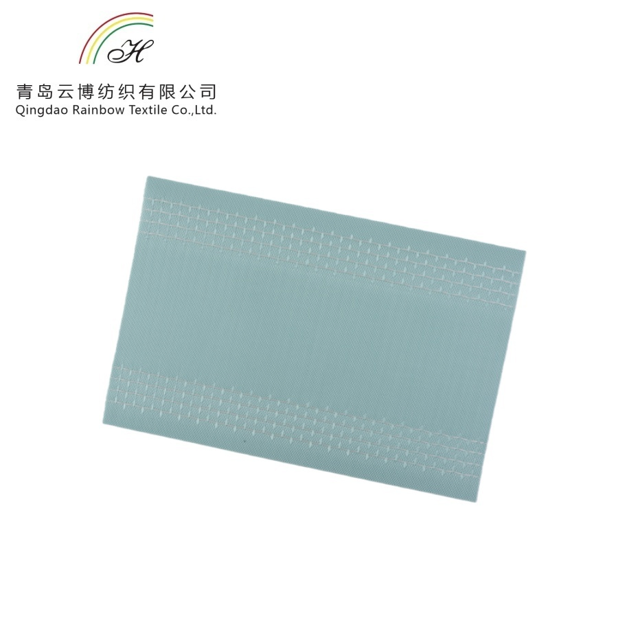 China Factory Table Mat Heat Resistant Non-Slip PVC Polyester Woven Kitchen Placemat