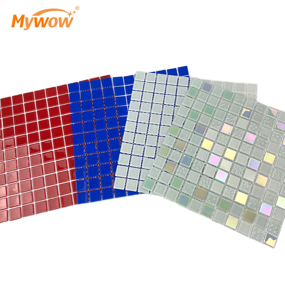 Голубая стеклянная мозаика для бассейна