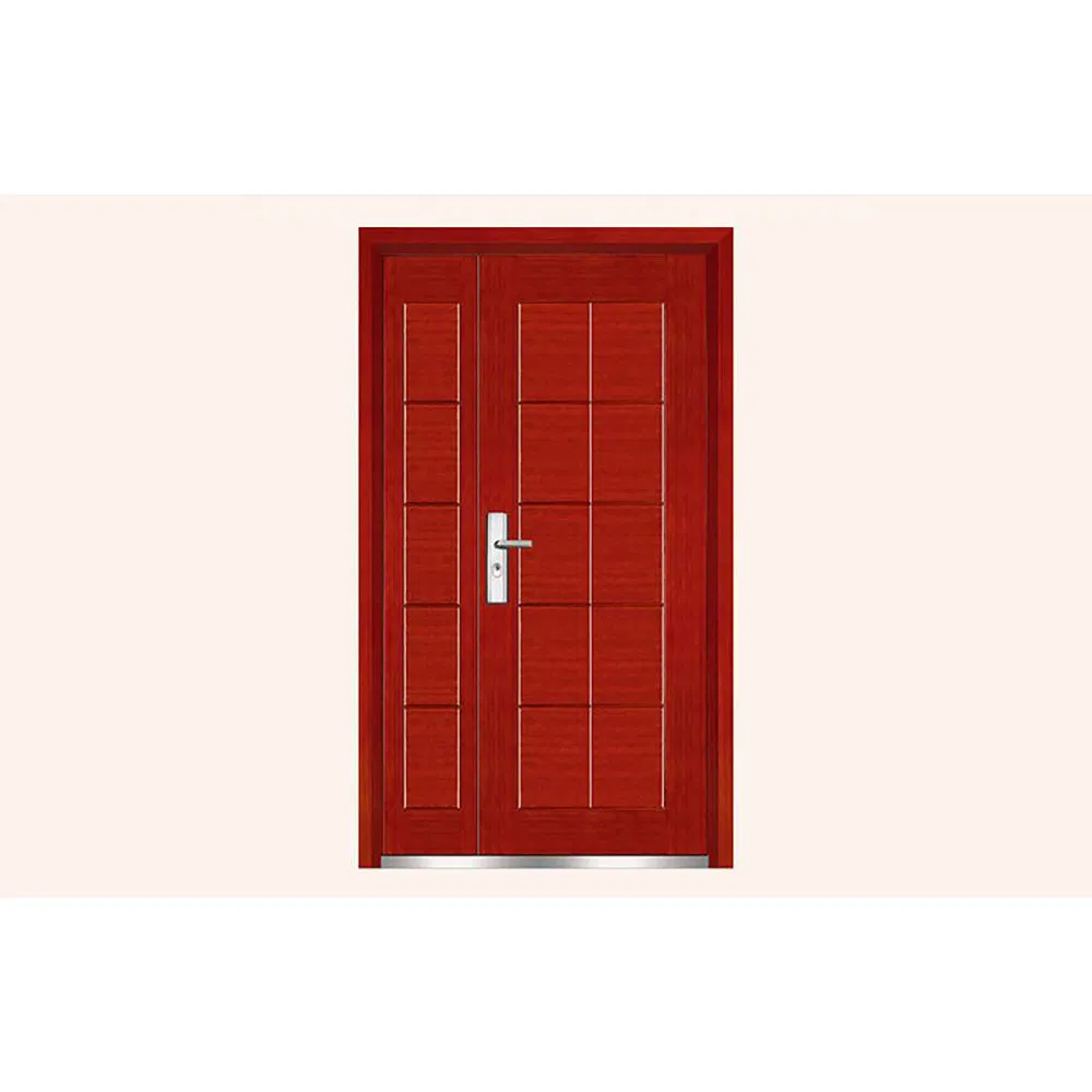 China Manufacturer Security Fire Wood Fireproof Fire Resistant Fire Rated Exterior Interior Anti-Fire Single Double Steel Wooden Door