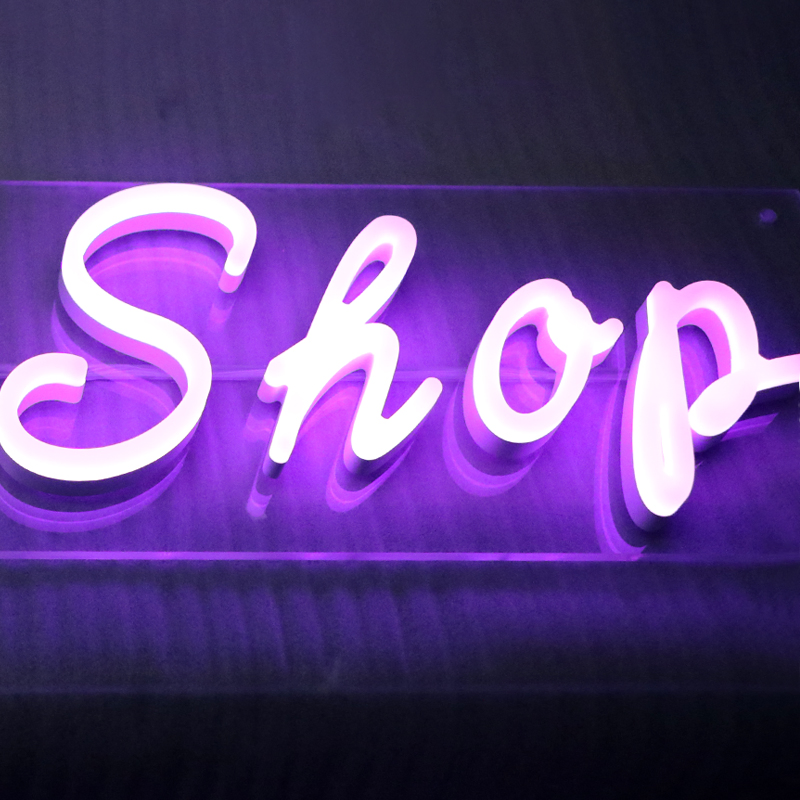 Custom Shop Sign LED 3D Waterproof Illuminated Neon Signage for Retail Shop
