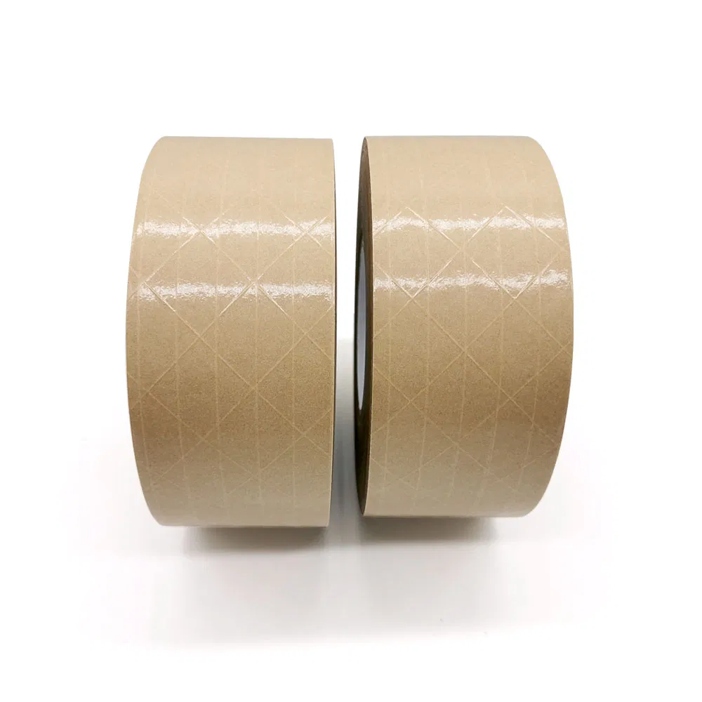 Self Adhesive Fiber Reinforced Crepe Kraft Gum Paper Packing Tape