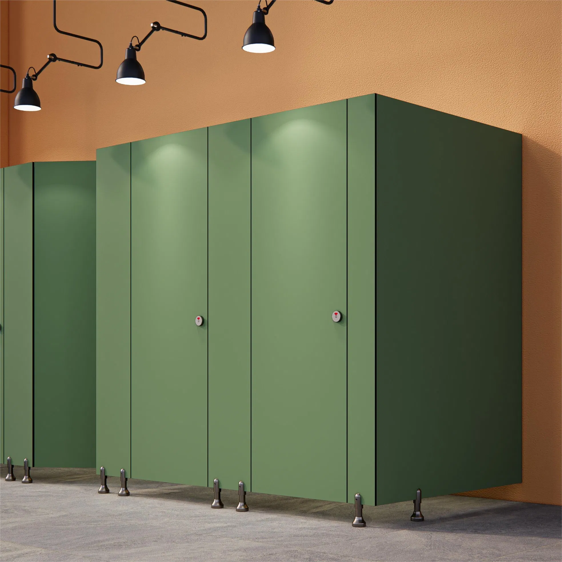 Debo Latest Design HPL Washroom Cubicle Accessories Compact Toilet Partition Manufacturer