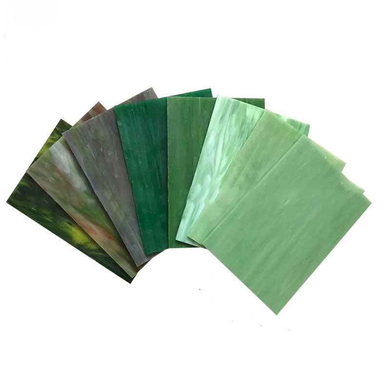 Blue Cream Multi Color Opal Glass Sheet for Stained Glass Window