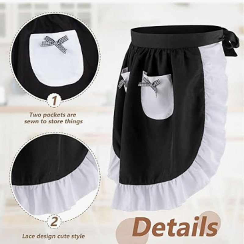 Custom Logo Waterproof Restaurants Cotton Polyester Man Woman Black Blank Kitchen Chef Cooking Aprons