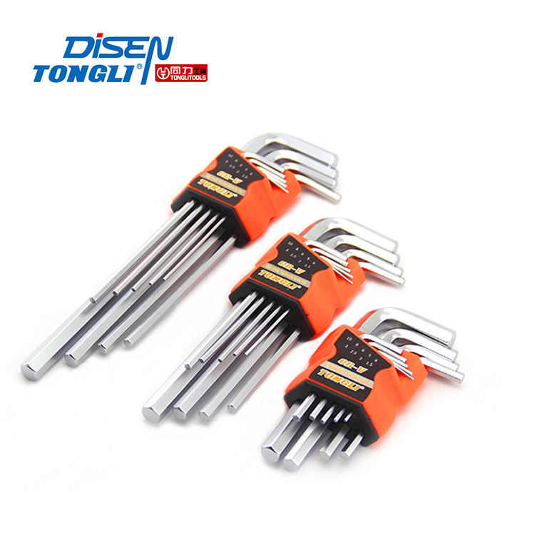 9PCS Middle Long Flat Point Hex Key Wrench Set