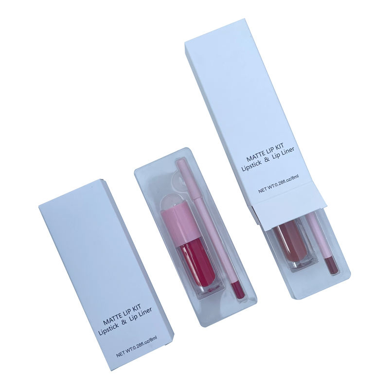 Waterproof Custom Logo Makeup Private Label Matte Lipstick with Lipliner Kit