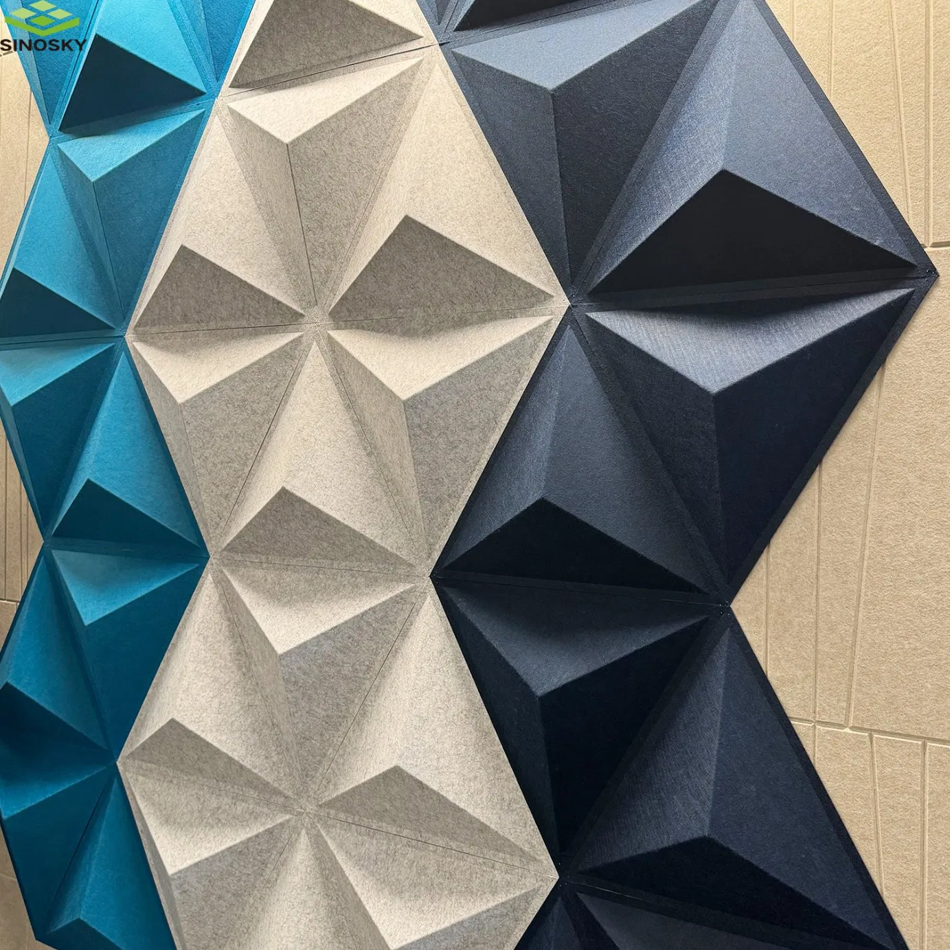 Pyramid Conical Cone-Shaped 3D Polyester Panel
