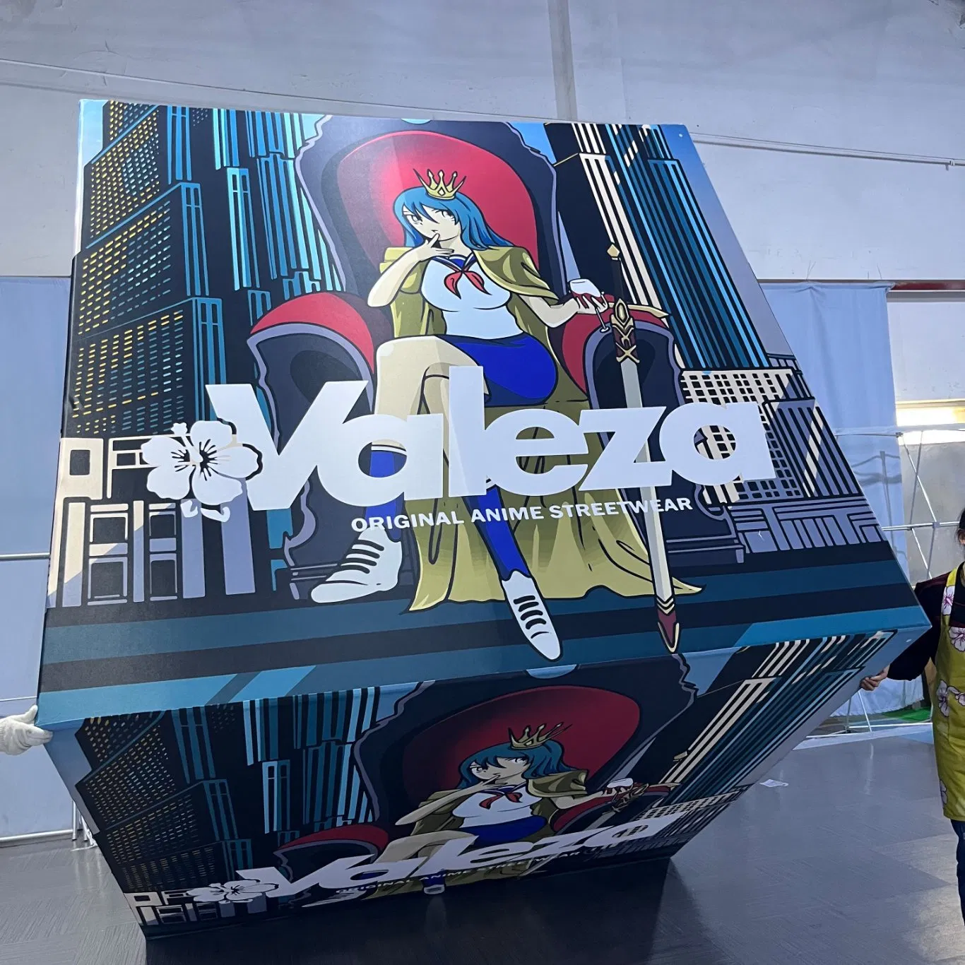 Aluminum Tube Dye Sublimation Tension Fabric Banner Tradeshow Hanging Signs Square Ceiling Banners