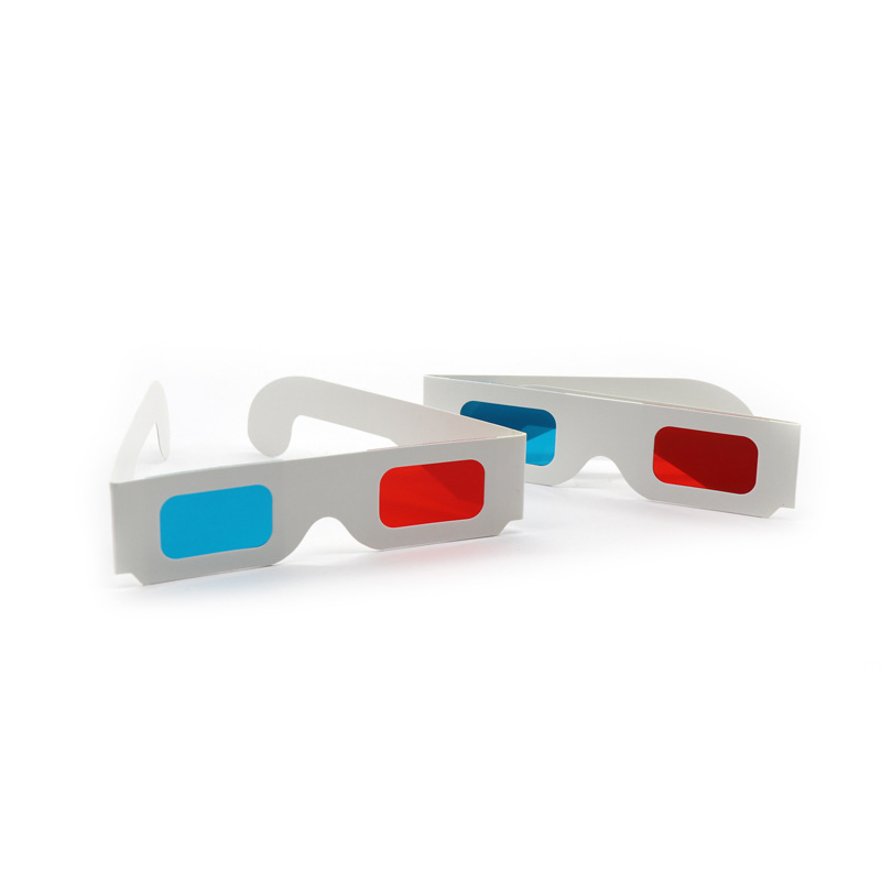 Factory Foldable Paper Anaglyph Custom Printing Red Blue Cardboard 3D Glasses
