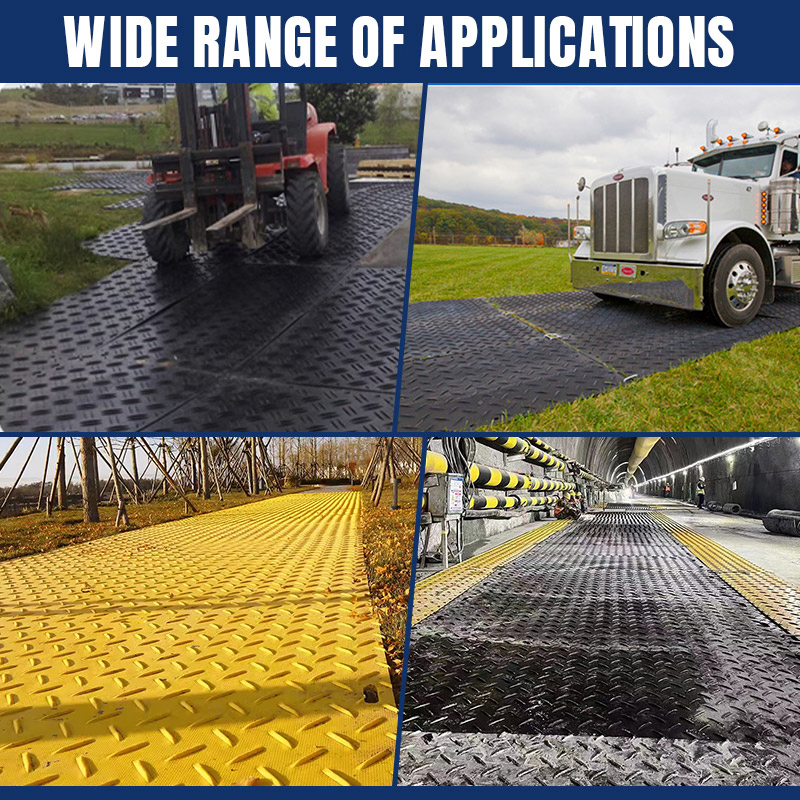 Customized 4X8 HDPE Construction Road Mat Temporary Road Mat for Heavy Loads