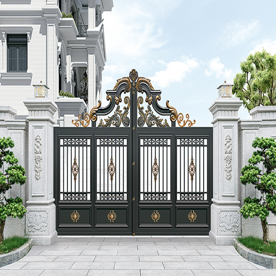Wholesale Factory Garden Courtyard Metal Steel Modern Steel Entrance Door