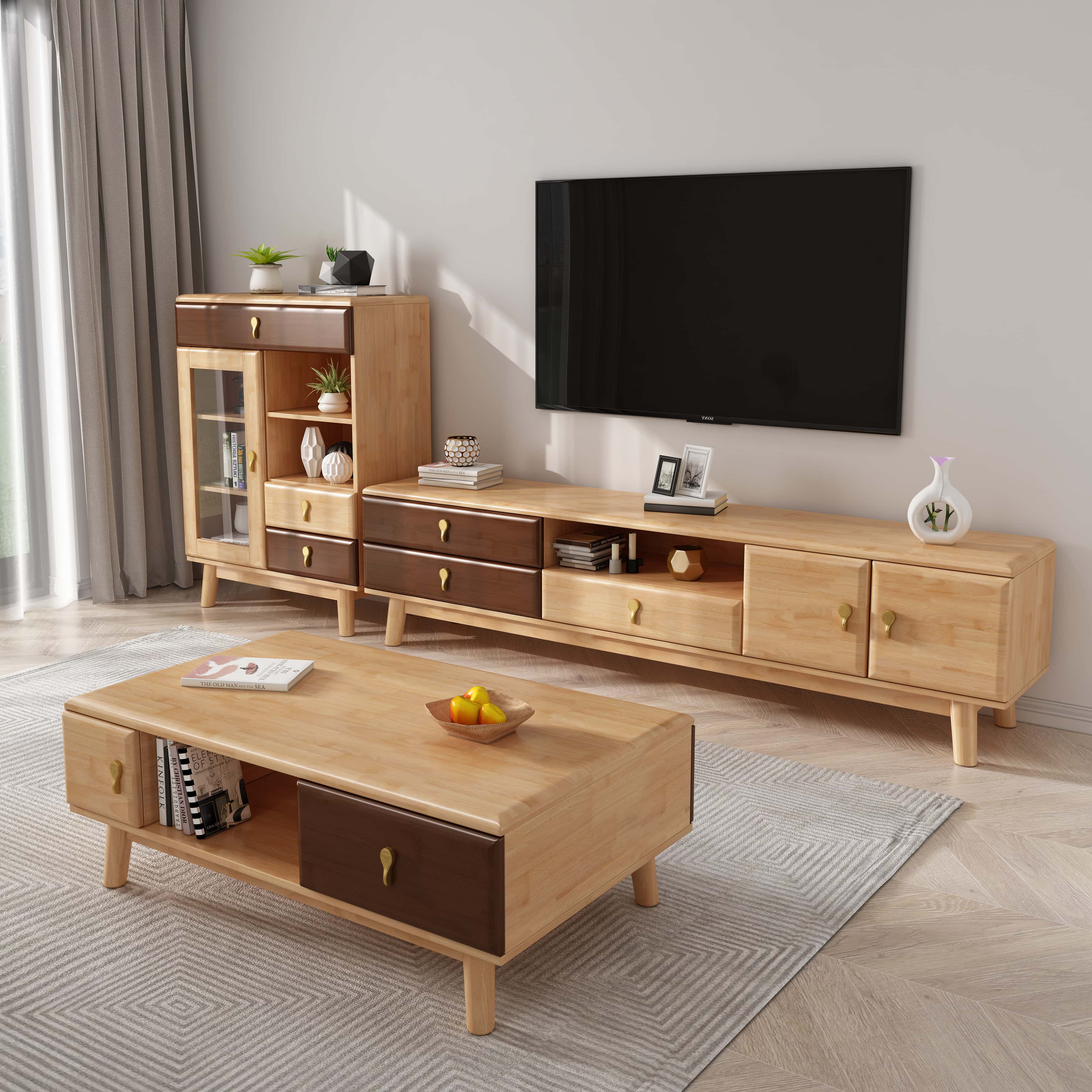 Комплект мебели для гостиной тумба под ТВ столик шкаф