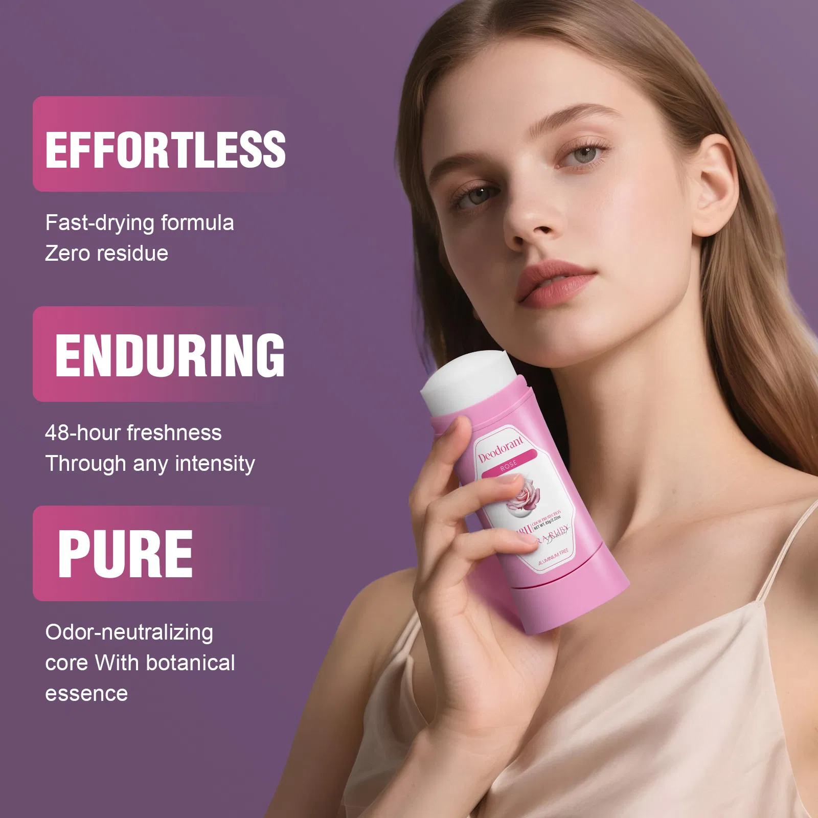 Refreshing Body Stick Deodorant for Sensitive Skin, Aluminum-Free