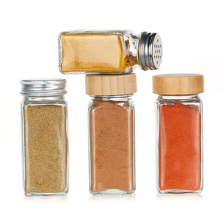 Empty 12PCS 24PCS Clear Round Spice Jar Seasoning Power Jars for Spice Pack