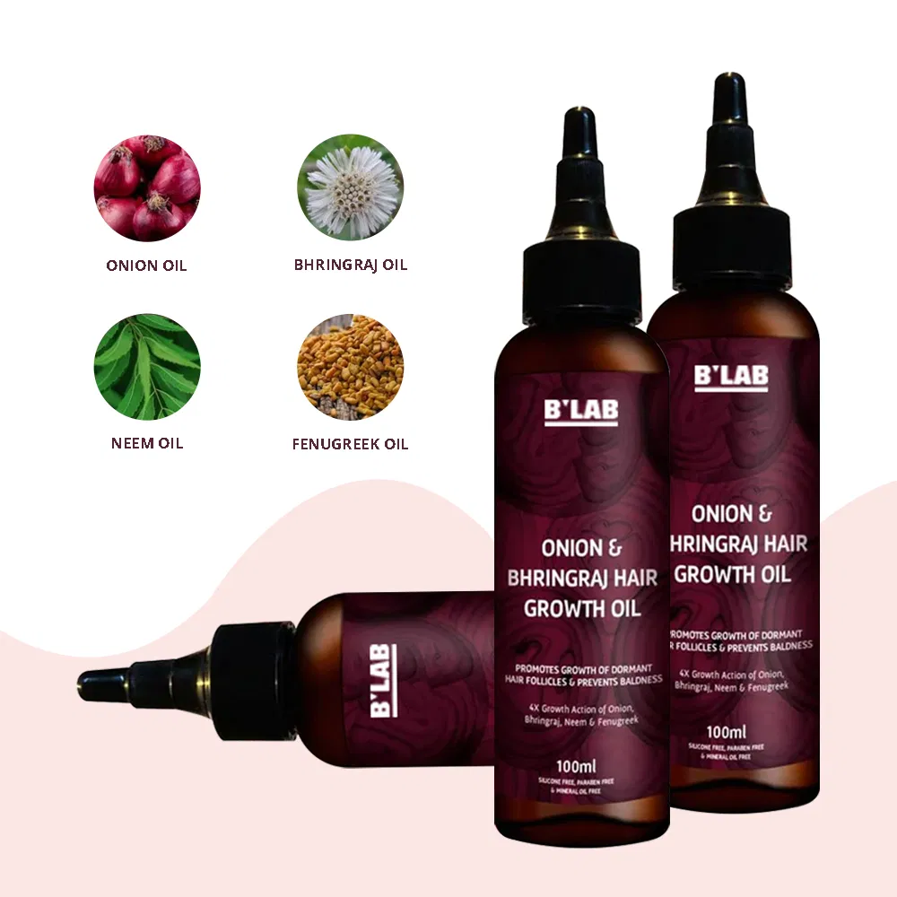OEM/ODM Onion & Bhringraj Hair Growth Oil for Hair Loss