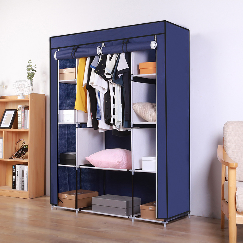 Costomized Modern Steel Wardrobe Cabinet Furniture Simple Assembly Wardrobe