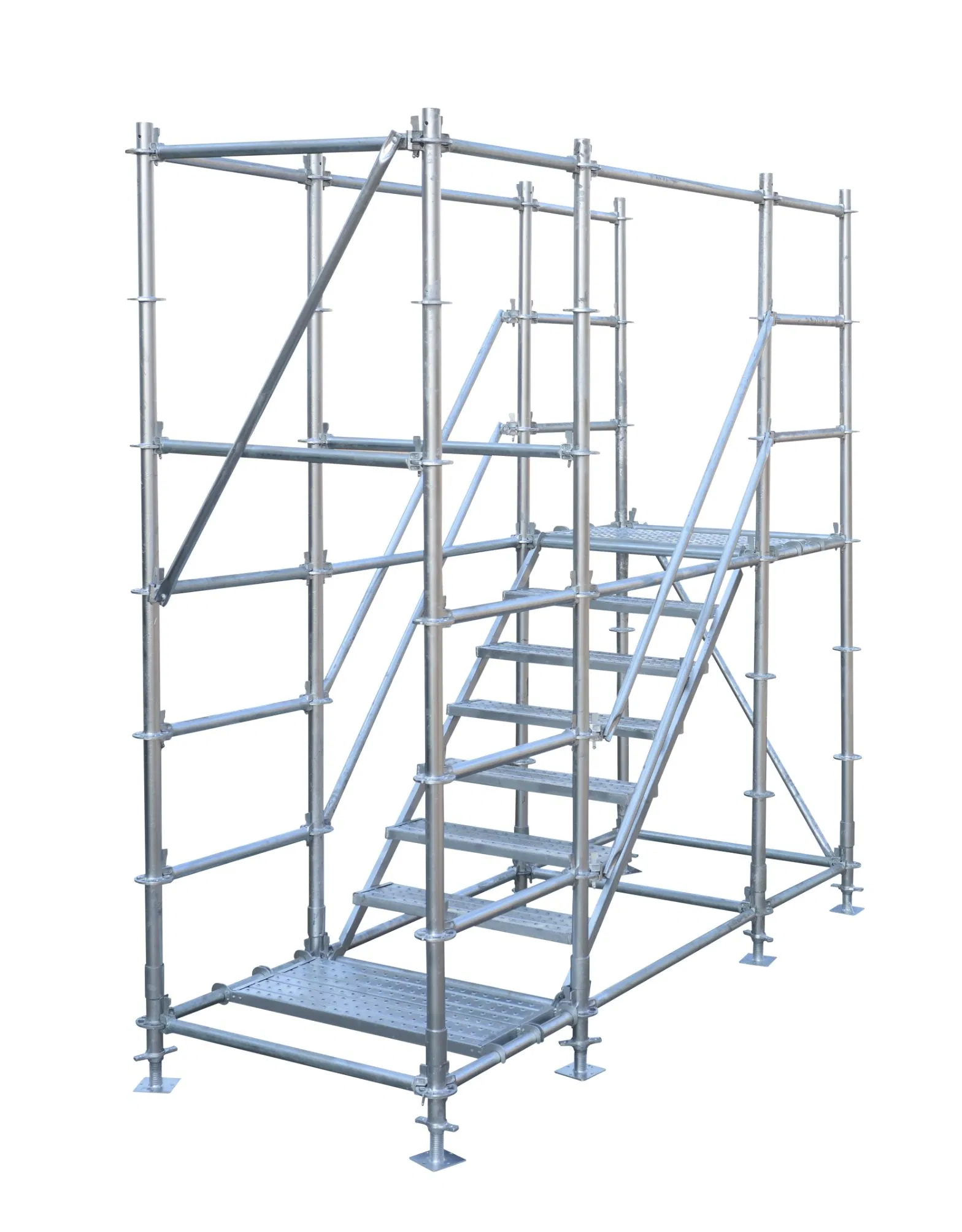 Construction Galvanzied Scaffold Steel Steps Scaffolding Stairs Case Ladders