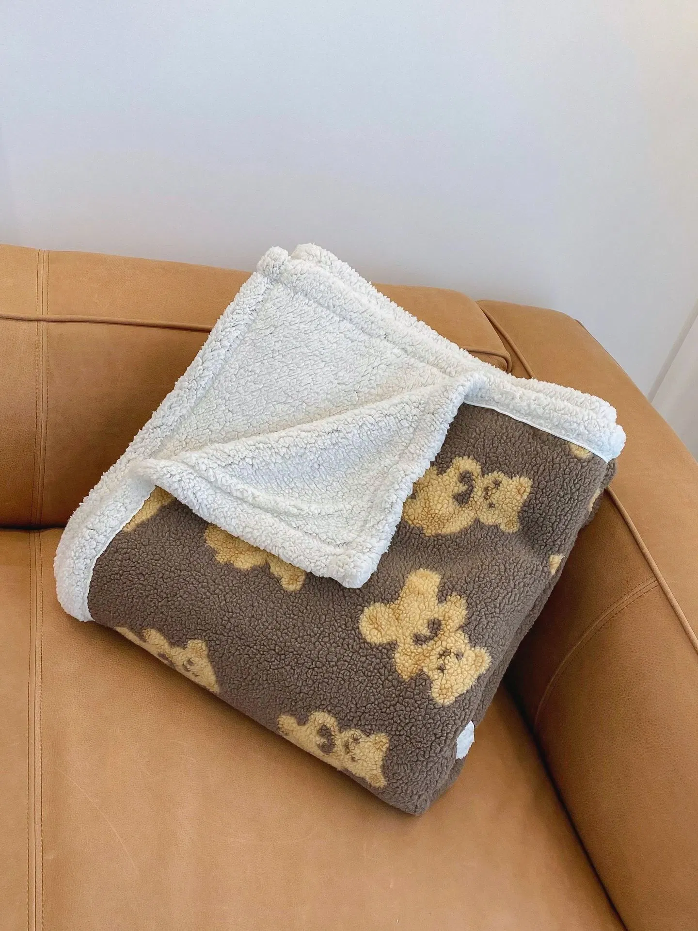 Double-Layer Warm and Thick Cartoon Children's Blanket Lamb Fleece Blanket