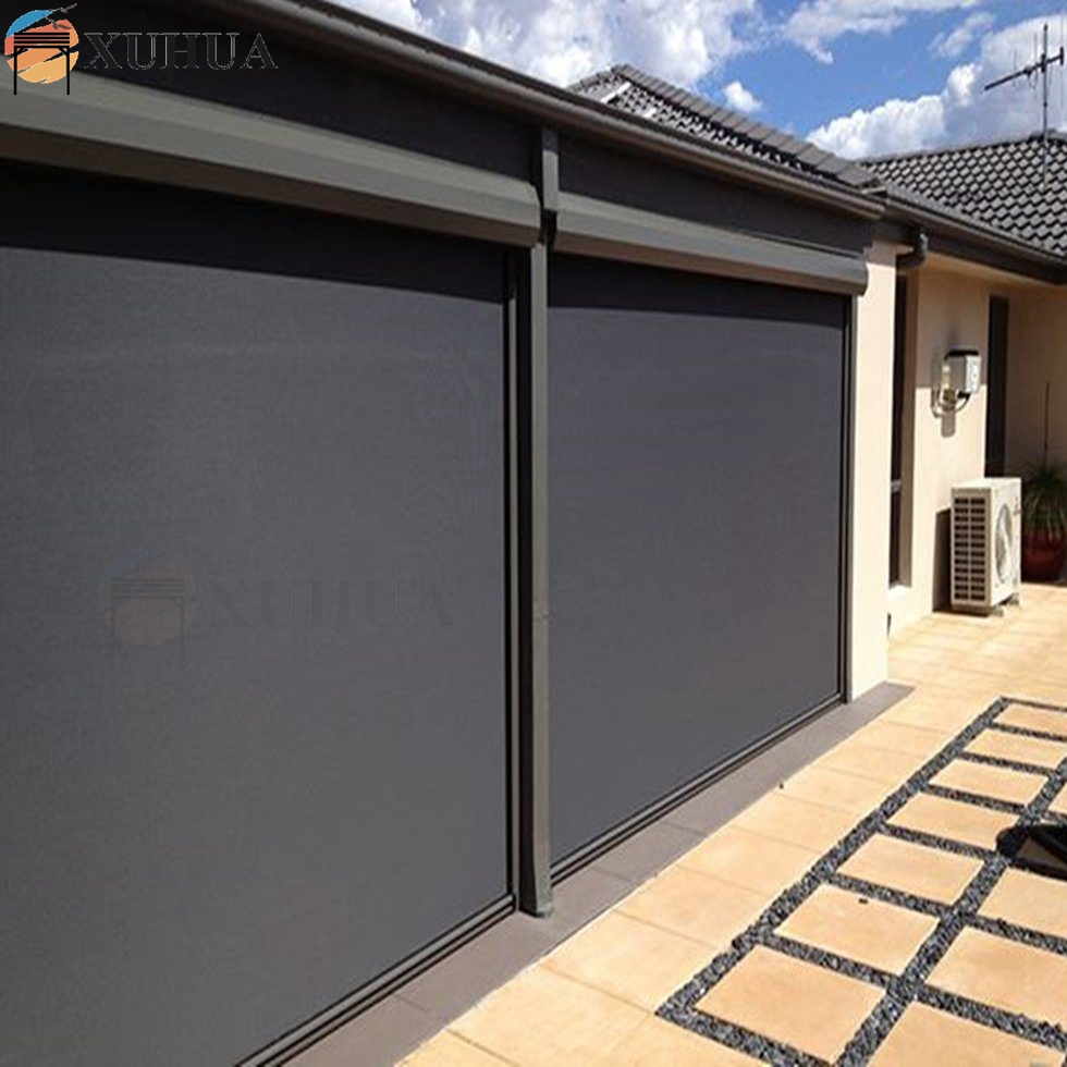 Xuhua Factory PVC Sunscreen Balcony Garden Window Motorized Outdoor Vinyl Patio Blinds