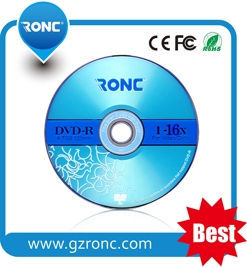 DVD-R 4.7GB 1-16X, 100% Virgin Material