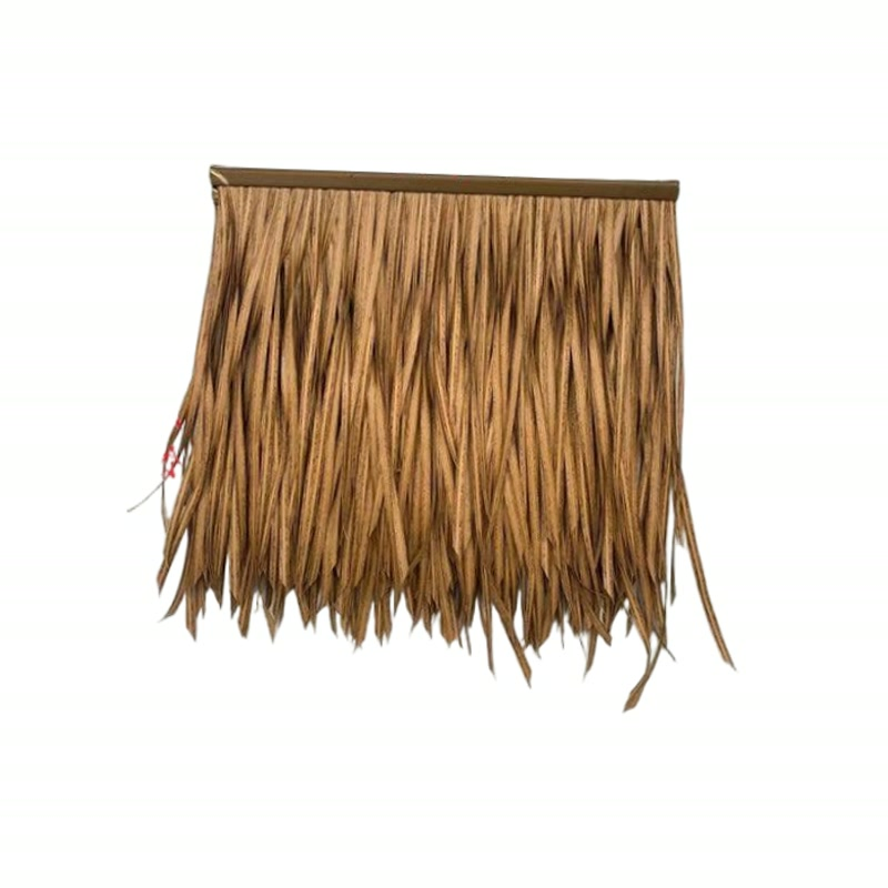 Custom Hawaiian Beach Synthetic Black Long Straw Thatch Bar Roof Leisure PE Thatch for Hotel