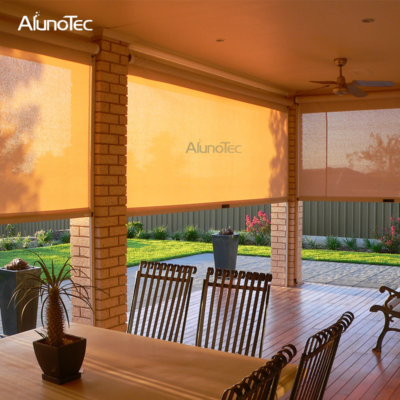 Basic Customization Balcony Track Shutter Garden Shades Fabric Zip Screen Roller Blinds Shades