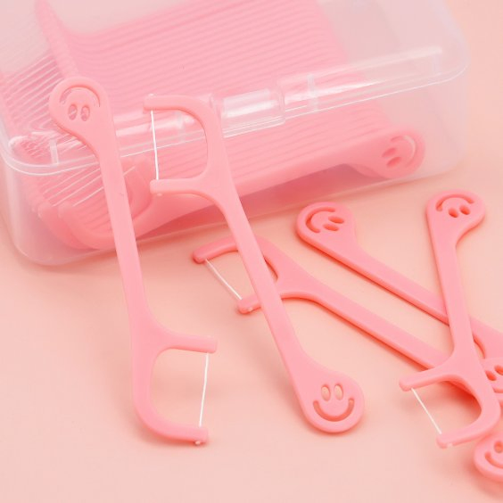 Mint-Flavored Kids Flossers - Fun Dental Floss Picks with Safe Rounded Edges (50-Pack)