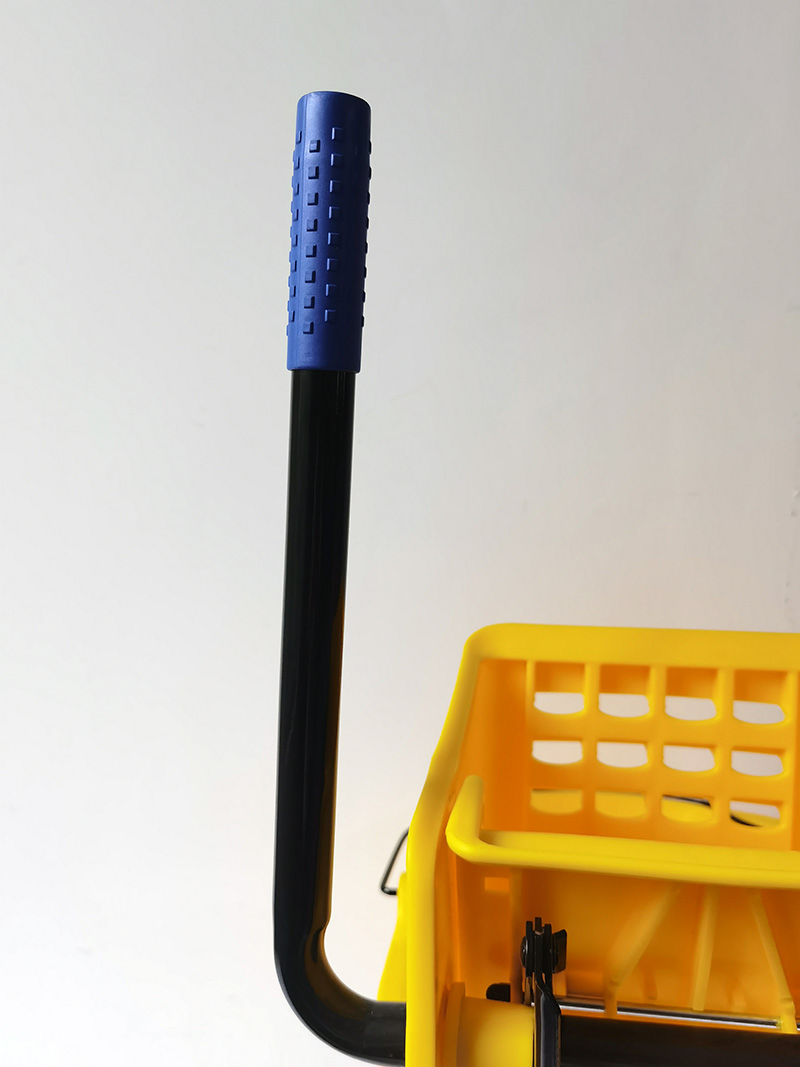 Plastic Hospital Hotel Cleaning Squeeze Wringer Trolley Mop Bucket with Wheels